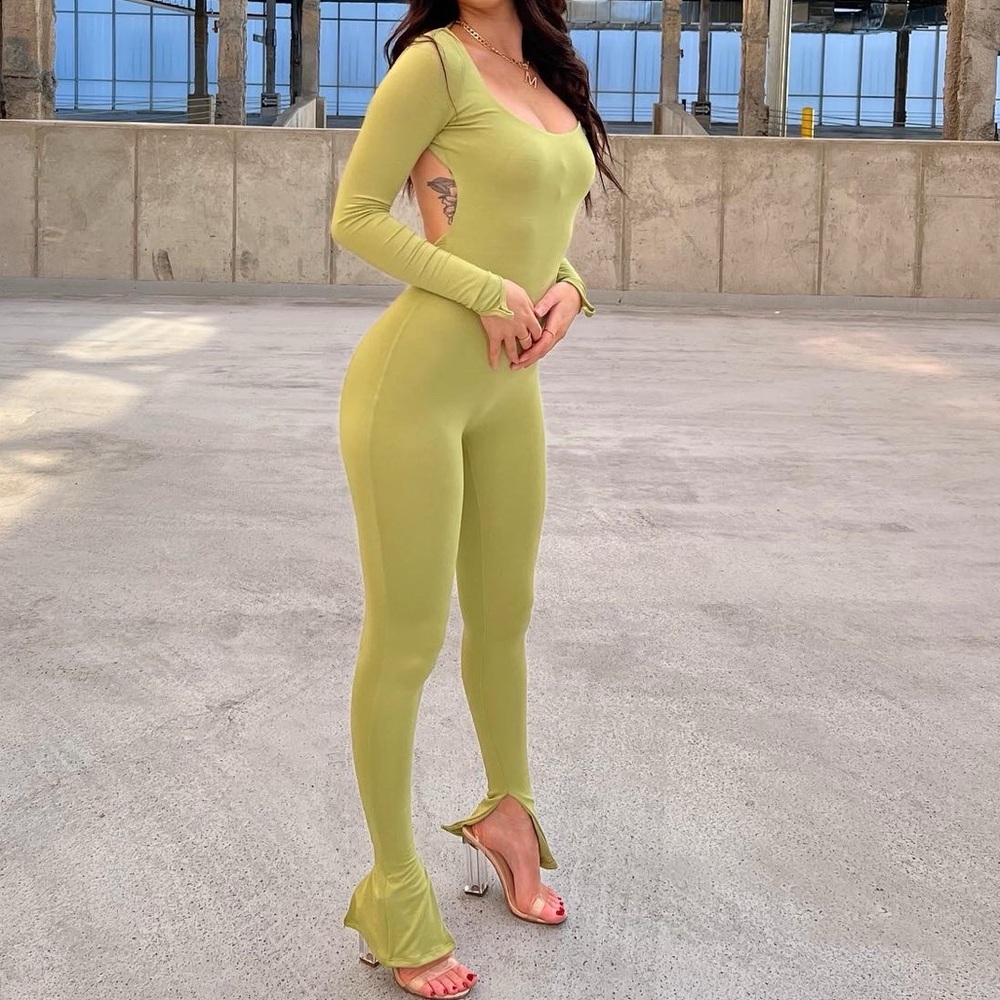 Stylish Lime Green Jumpsuit